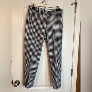 J. Crew Navy and White Checkered Pants